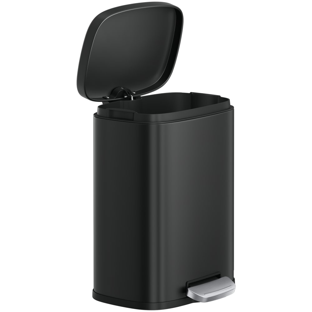 Poubelle de cuisine à pédale 12 l 38.4 x 28.6 x 25.2 cm noir