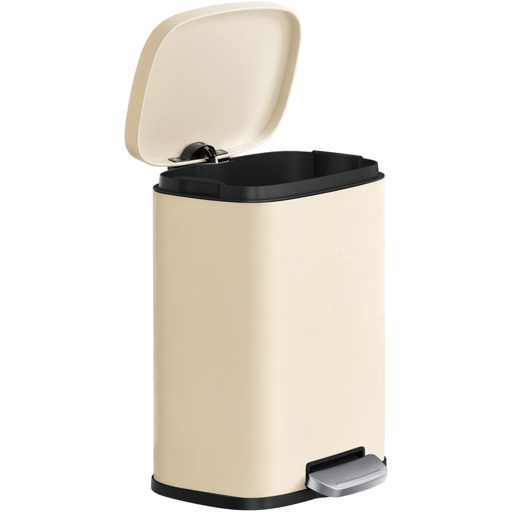 Poubelle de cuisine à pédale 12 l  38.4 x 28.6 x 25.2 cm beige