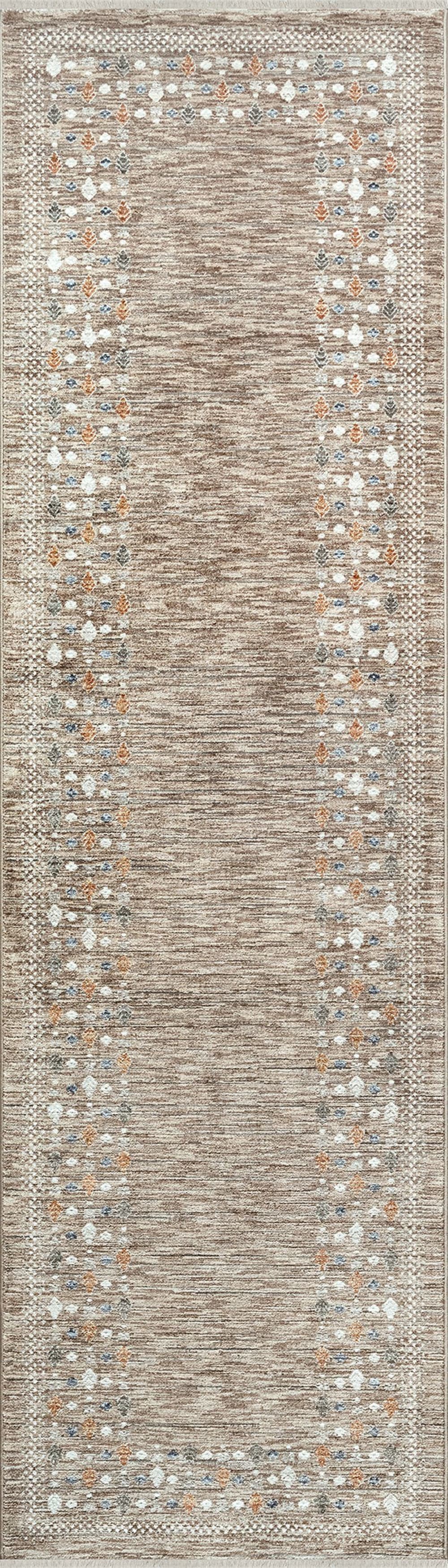 The carpet Teppich Gabbeh Optik Hochwertig, Braun, 80 x 300 cm style modern Braun Pes - Polyester