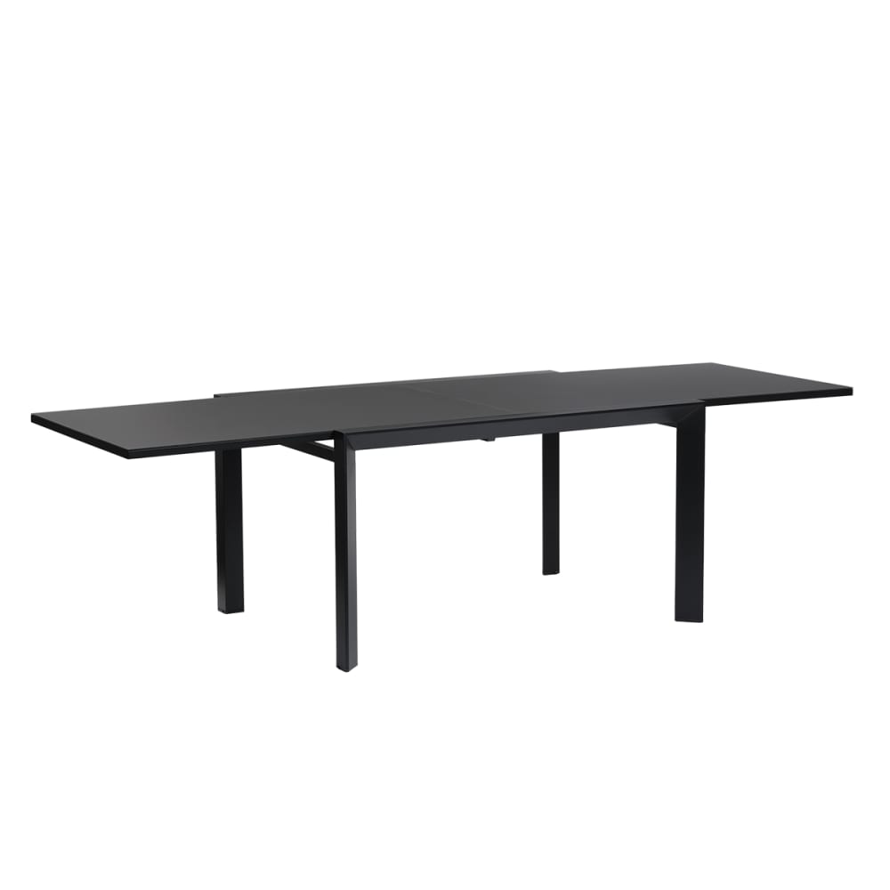 table de jardin en aluminium - noir