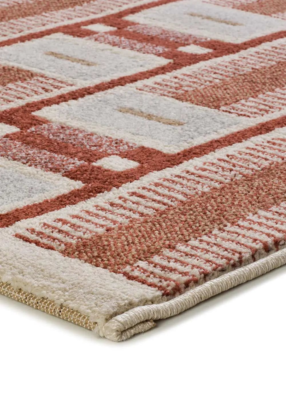 Tapis géométrique rouille 160x230 cm — vue 4
