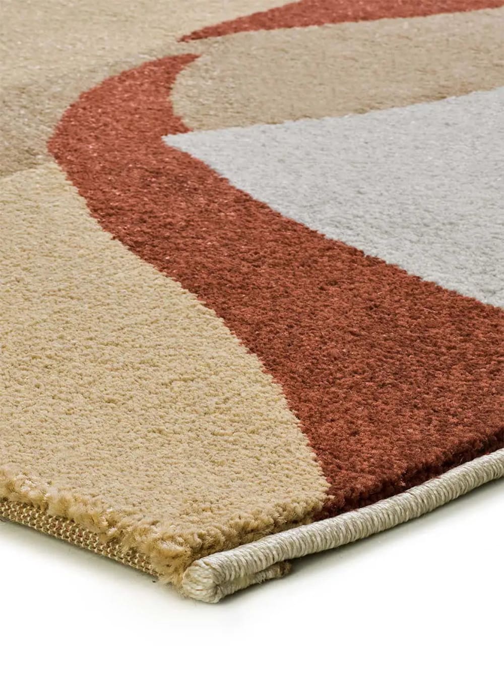 Tapis abstrait beige/rouille 160x230 cm — vue 4