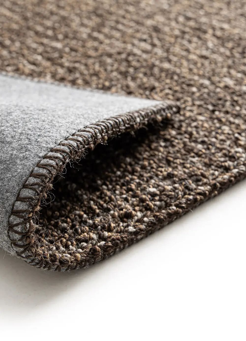 Tapis lavable uni marron bouclé 80x150 cm — vue 4