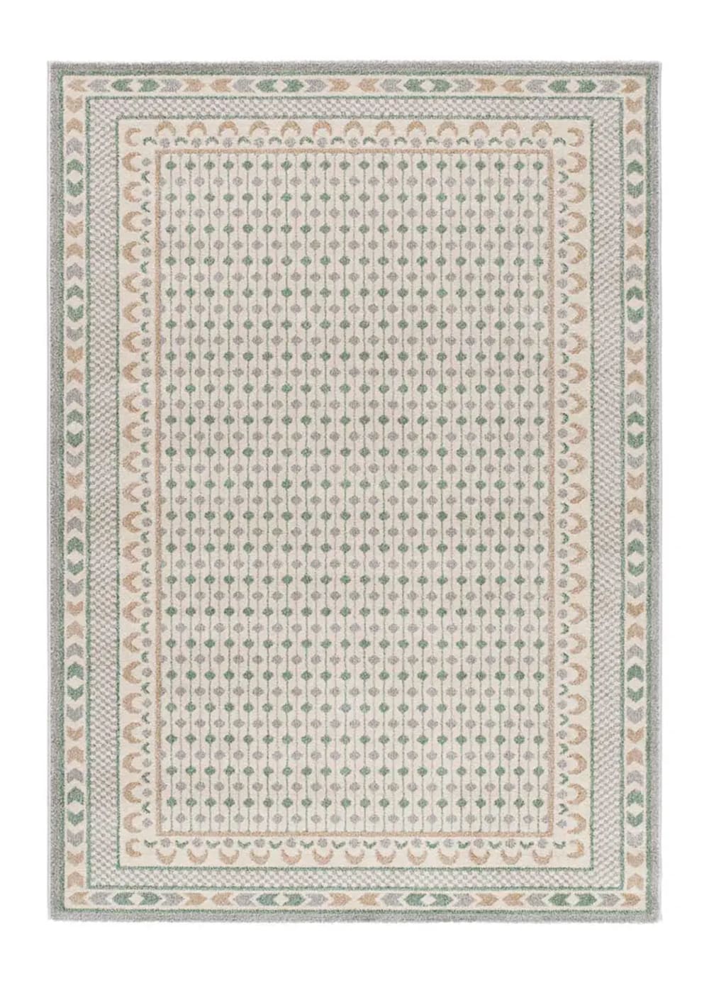 Tapis ethnique vert/beige