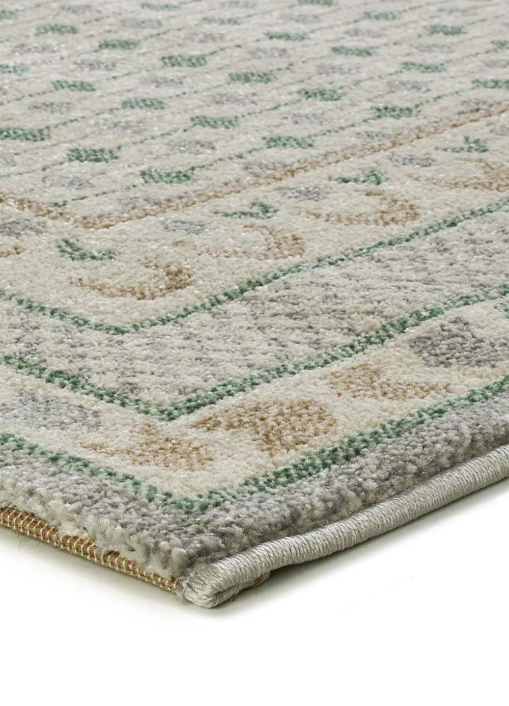 Tapis ethnique vert/beige 200x290 cm — vue 4