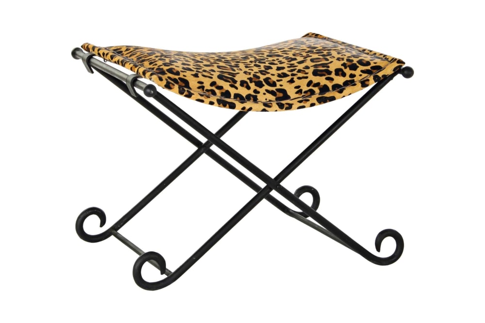 Banquette en acier et - cuir