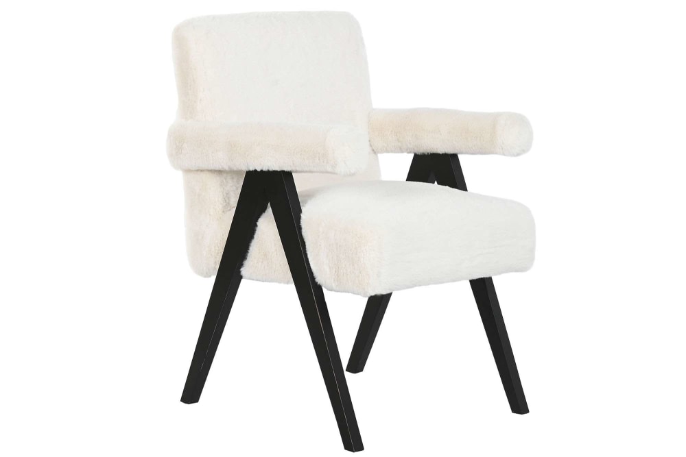 fauteuil en bois blanc