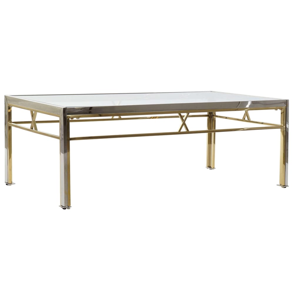 Table basse en acier - verre