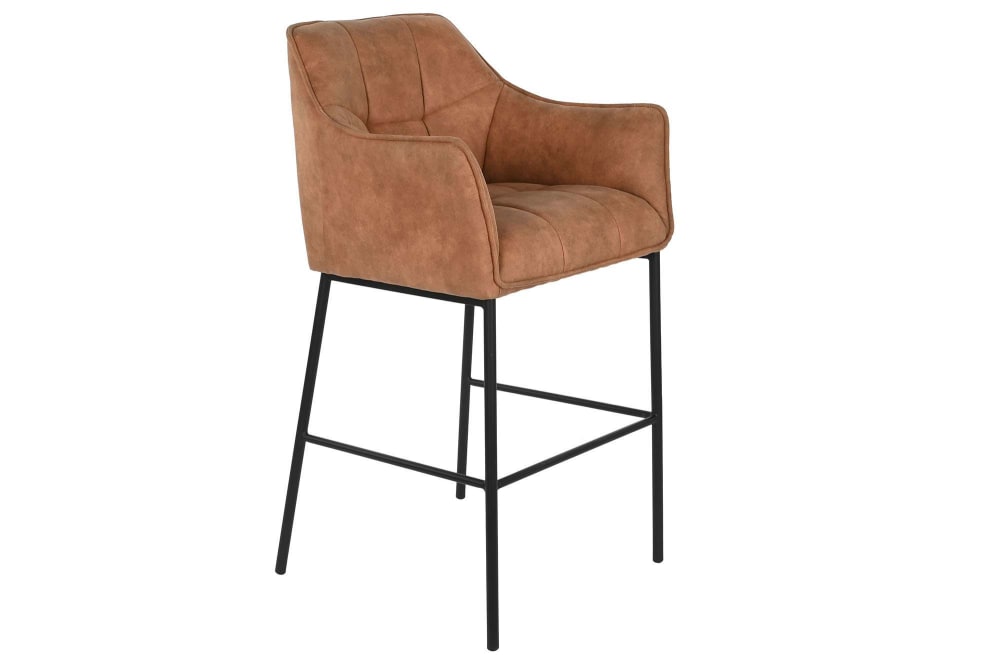 Chaise de bar en acier - recouvert
