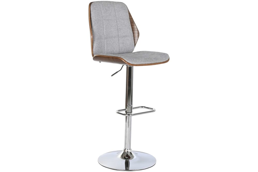 chaise de bar en polyester - noyer