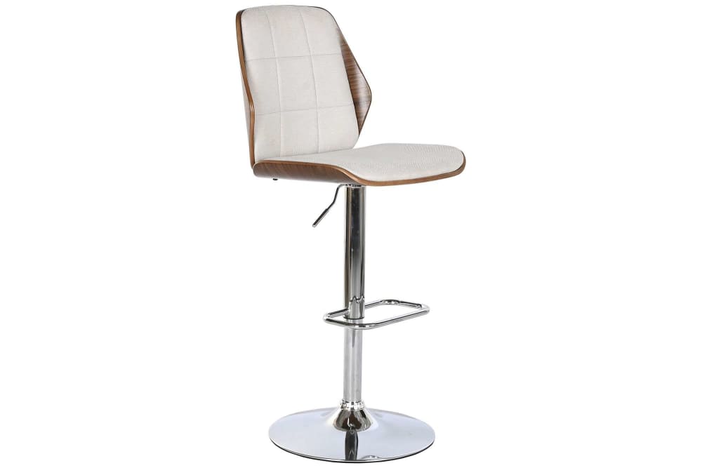 chaise de bar en polyester - noyer