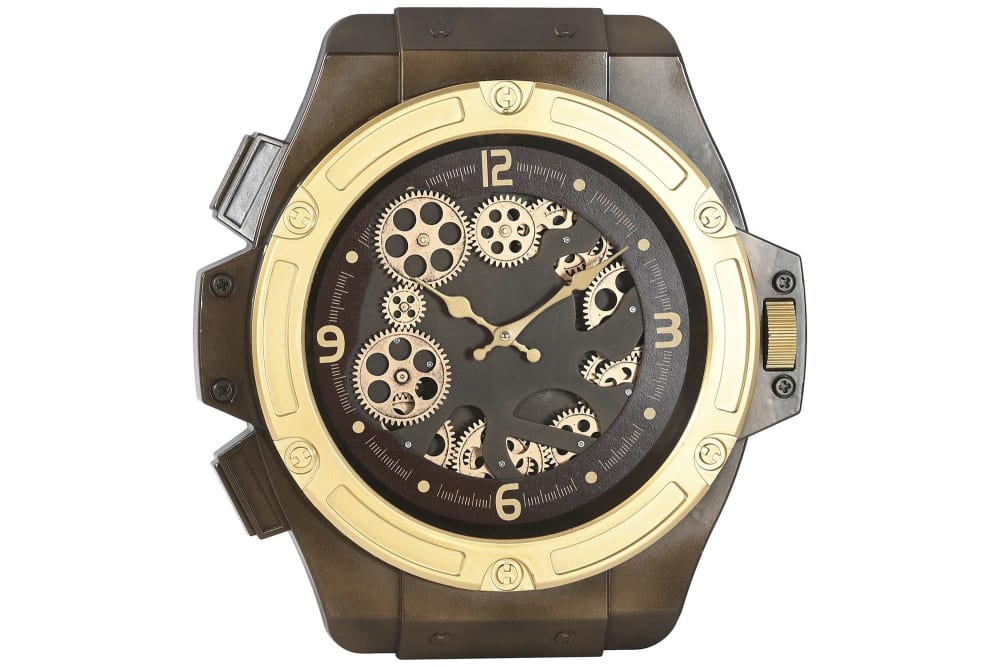 horloge murale en fer