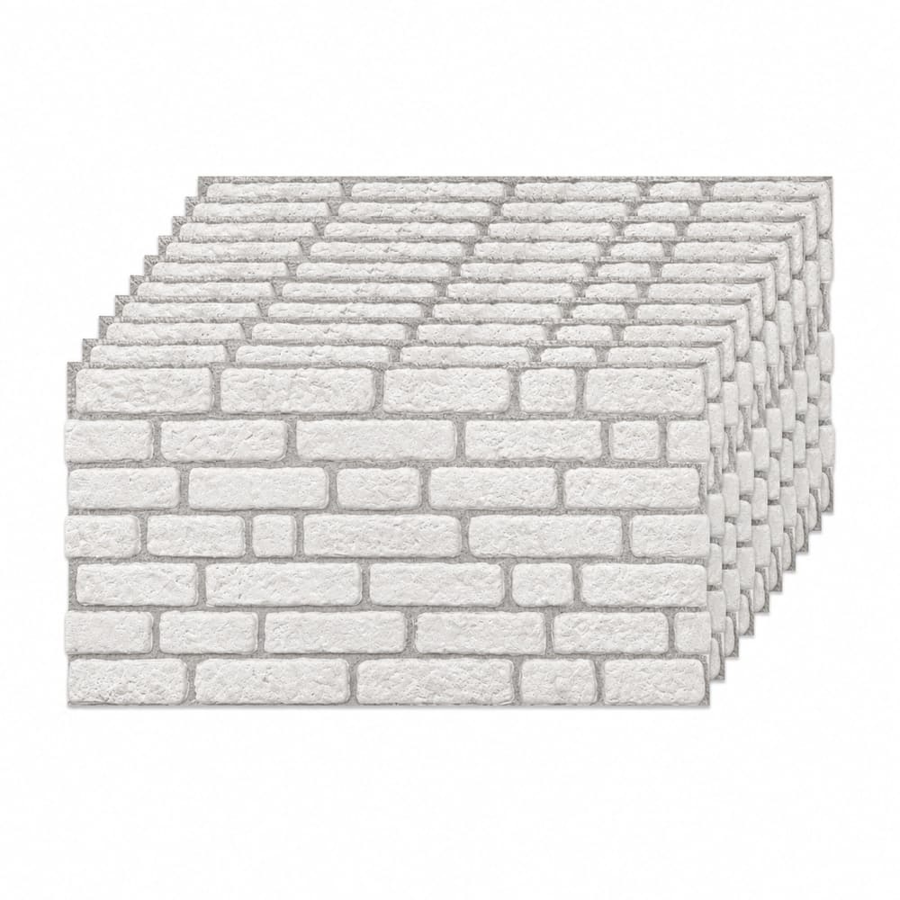 set de 10 paneles decorativos ladrillo blanco nordico 100x50cm 5 m2