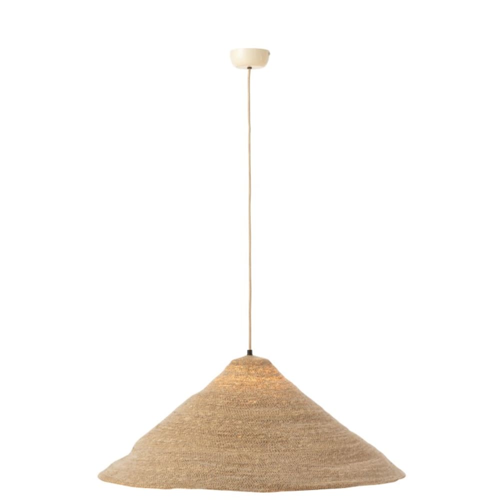 Lampe suspendue chapeau en roseau naturel 80x80x30 cm — vue 3