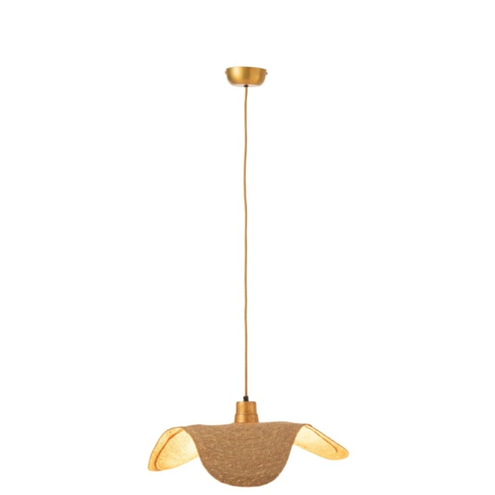 Lampe suspendue moonj en roseau naturel 55x48x8 cm — vue 3