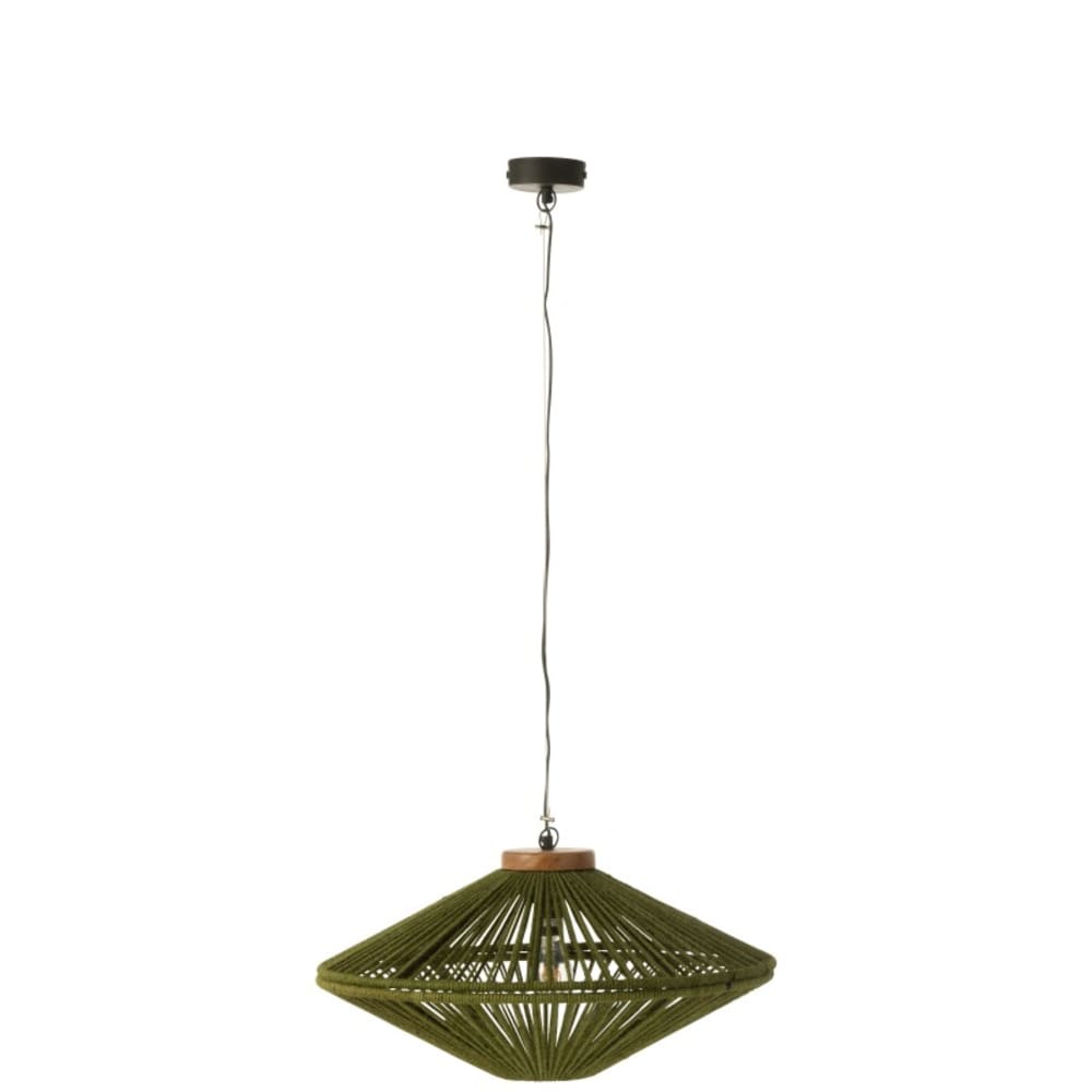 Lampe suspendue en métal vert 62x62x33 cm — vue 3
