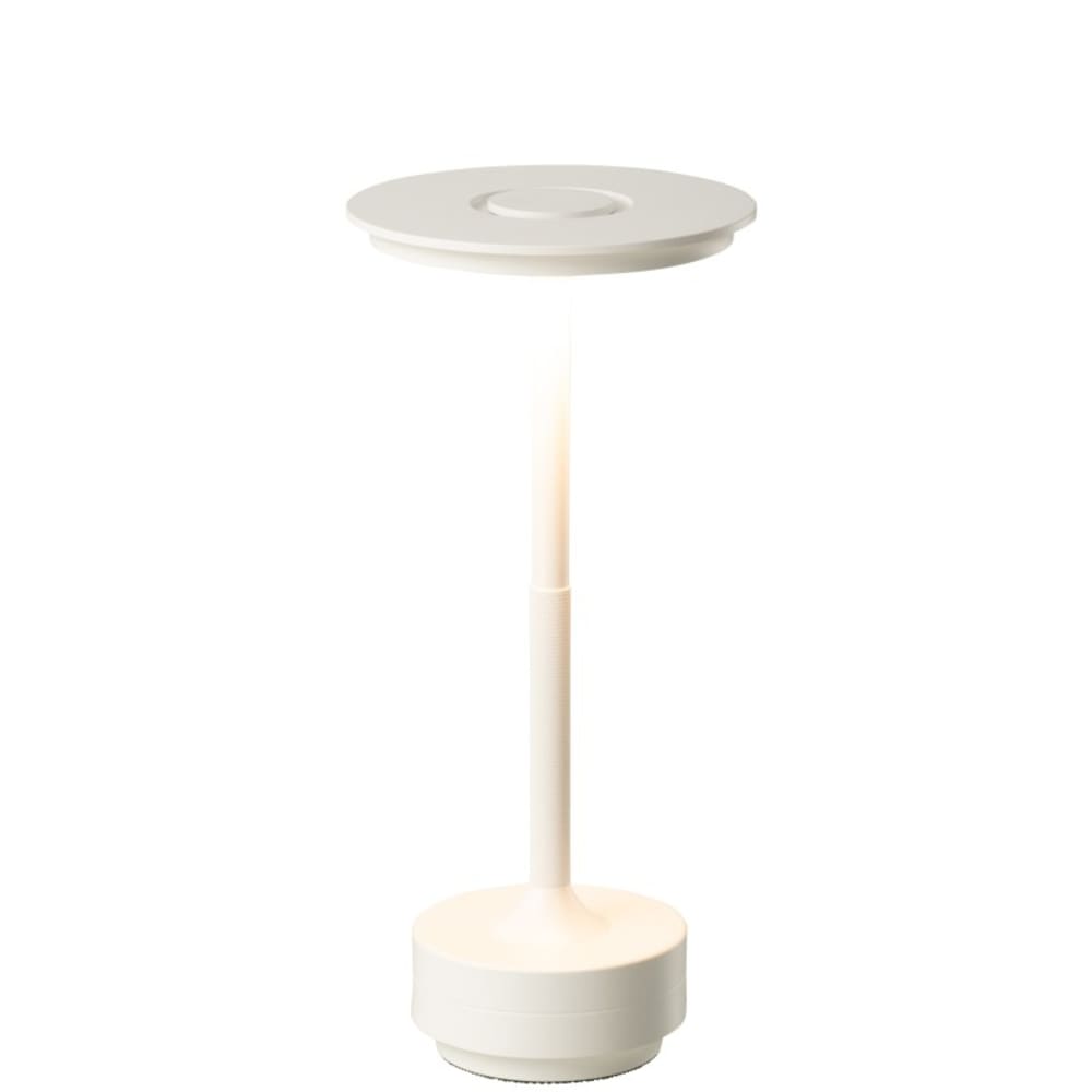 Lampe de table en plastique blanc 12,8x12,8x27,8 cm — vue 3
