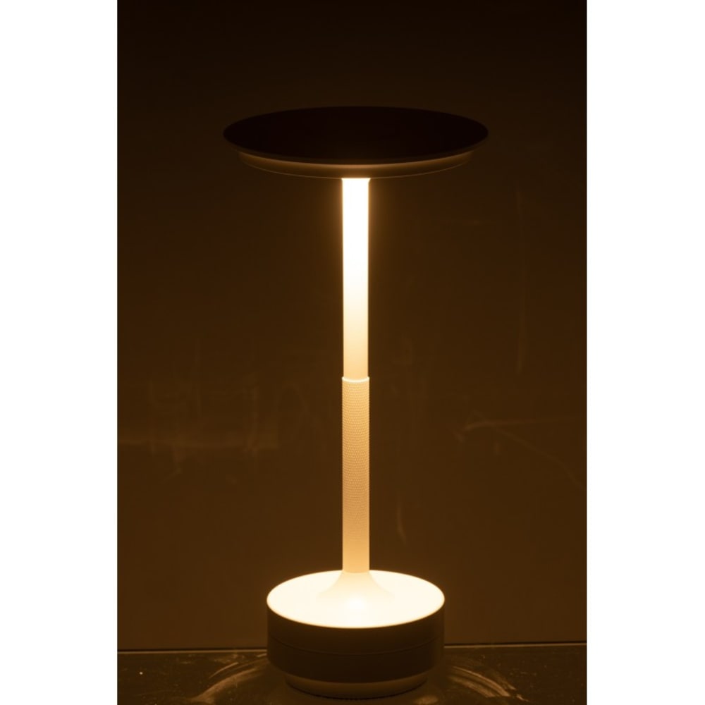 Lampe de table en plastique blanc 12,8x12,8x27,8 cm — vue 4