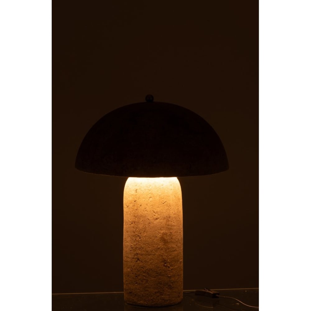 Lampe de table en papier mâché beige 36.5x36.5x50 cm — vue 3