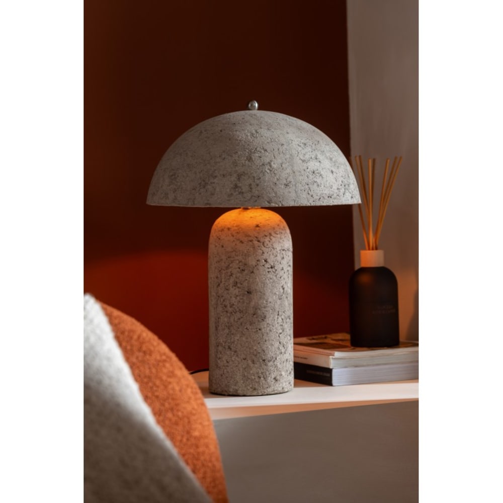 Lampe de table en papier mâché beige 36.5x36.5x50 cm — vue 4