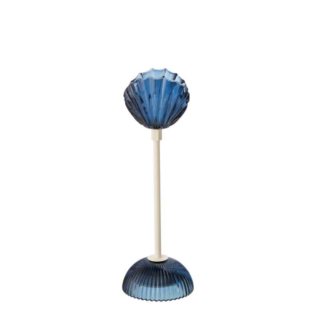 Lampe de table led en métal bleu 9.5x9.5x31 cm