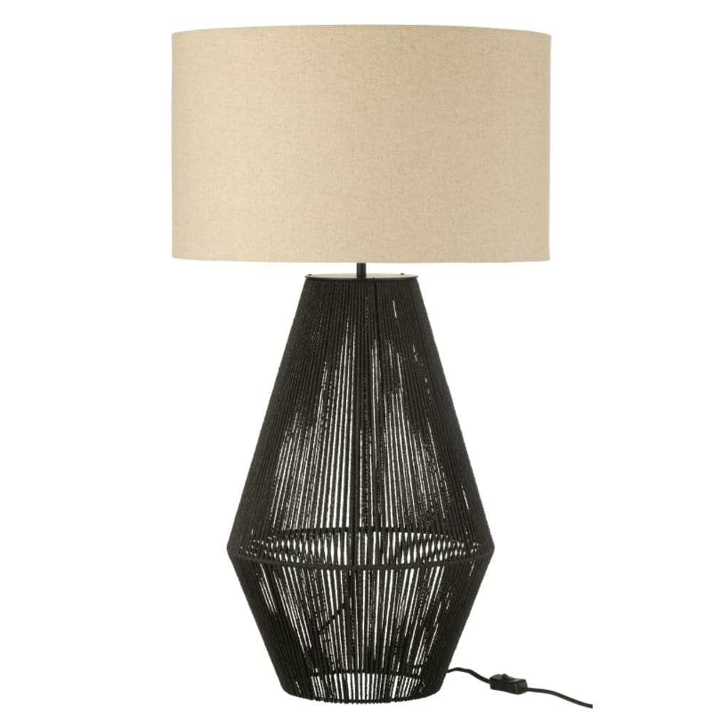Lampe en papier et métal noir 45x45x78 cm — vue 3