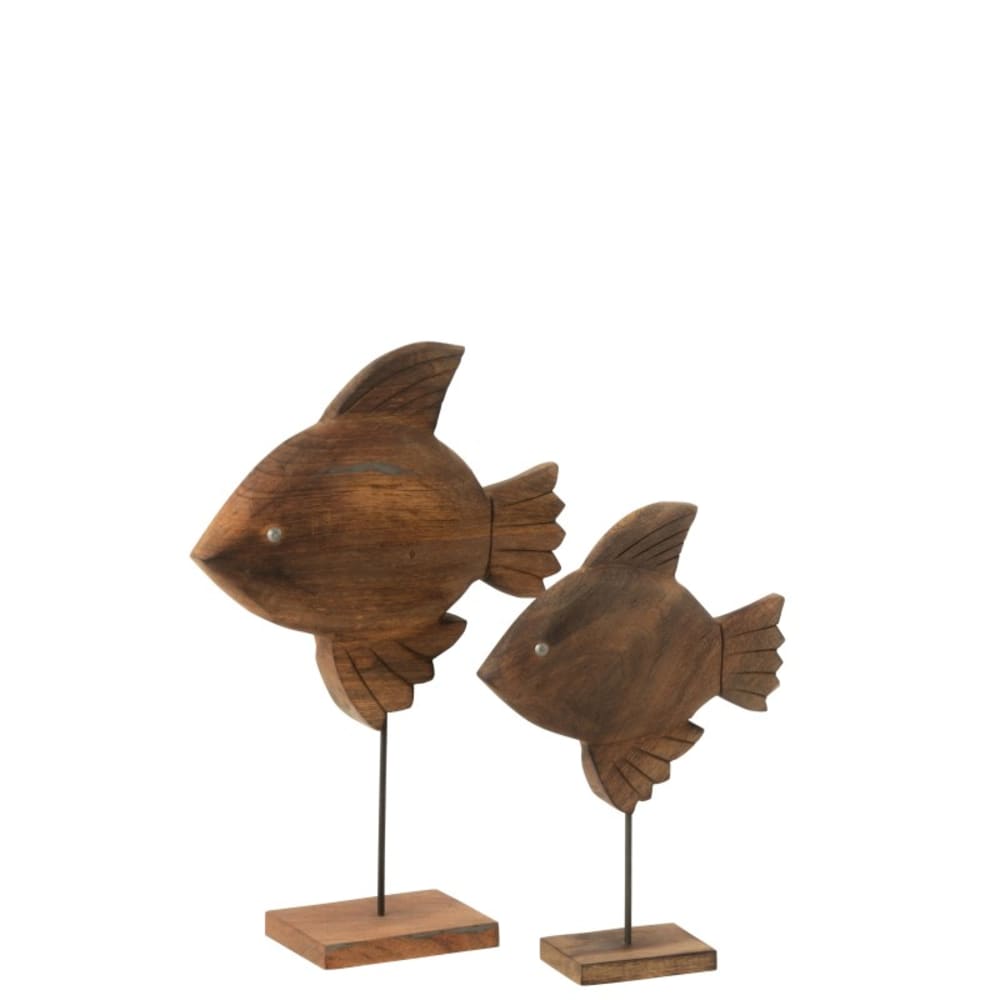 J-line Estatuilla de pez de madera