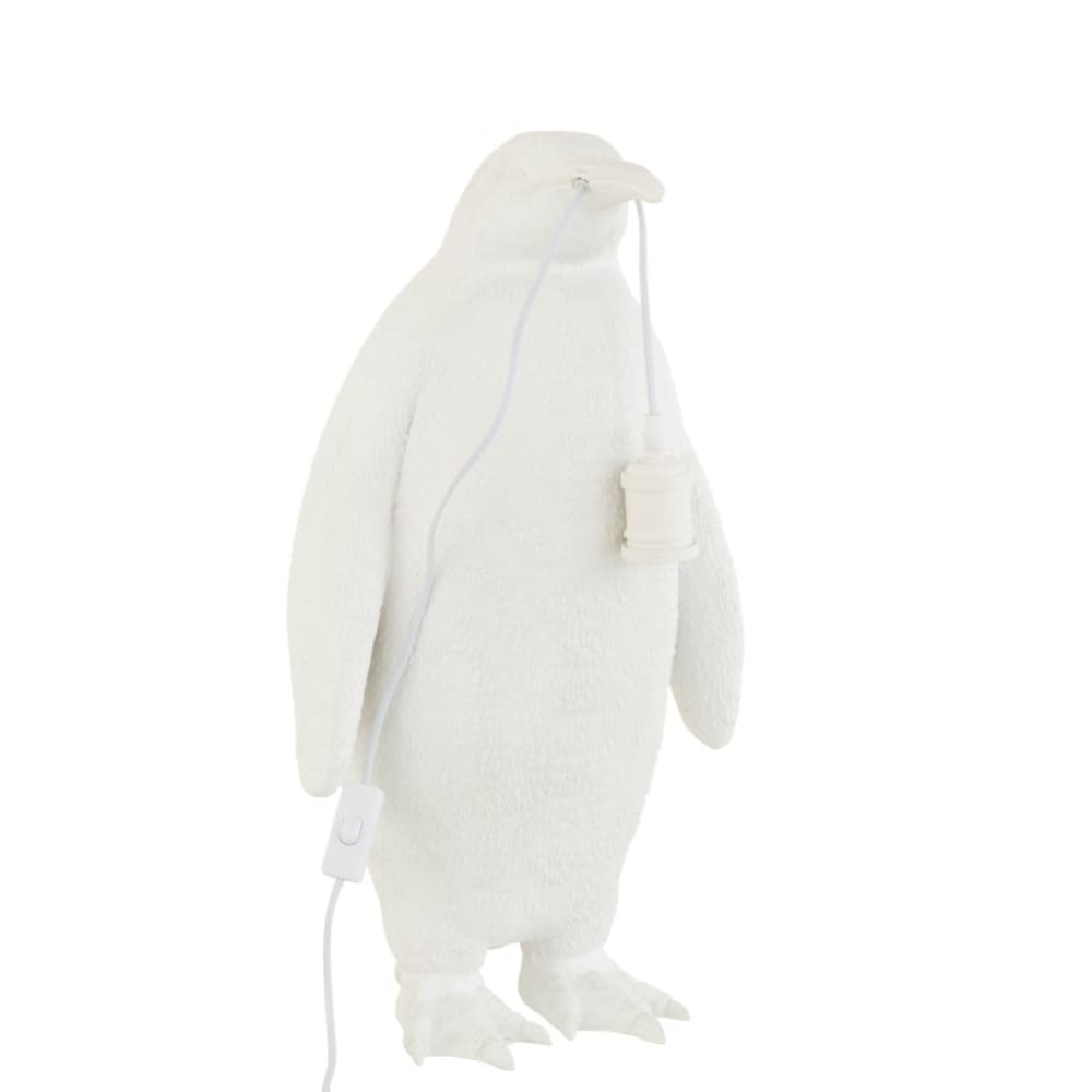 Lampe pingouin en résine blanc 32,5x31x59cm — vue 3