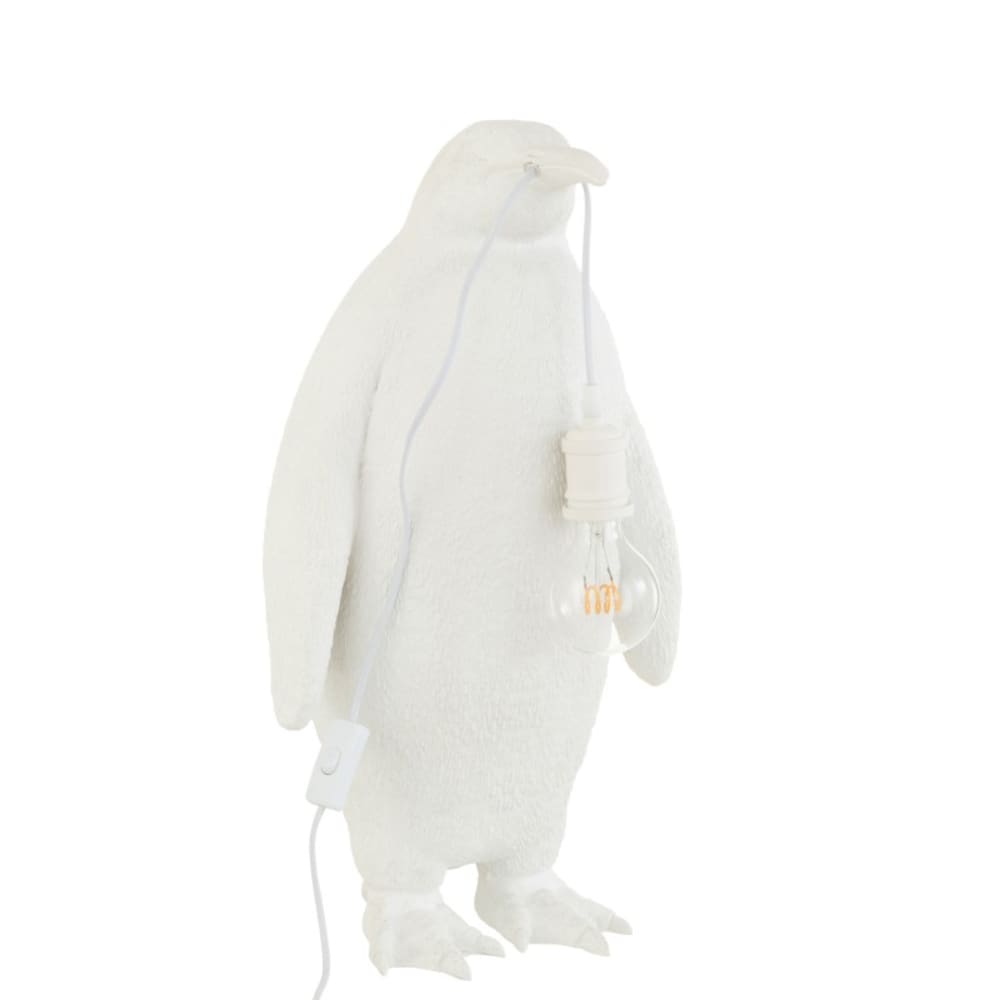 Lampe pingouin en résine blanc 32,5x31x59cm — vue 4