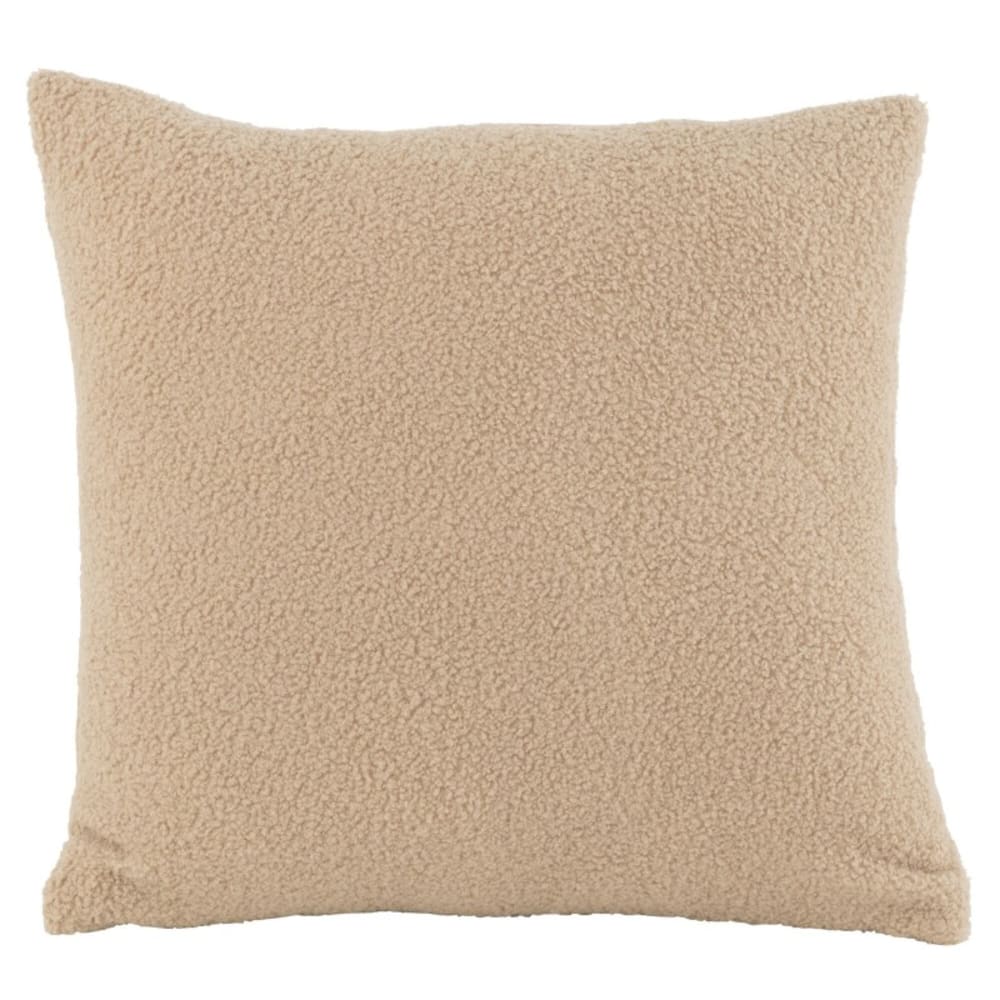 Coussin carré en textile beige 45x45x43cm Coussin carré en textile beige 45x45x43cm