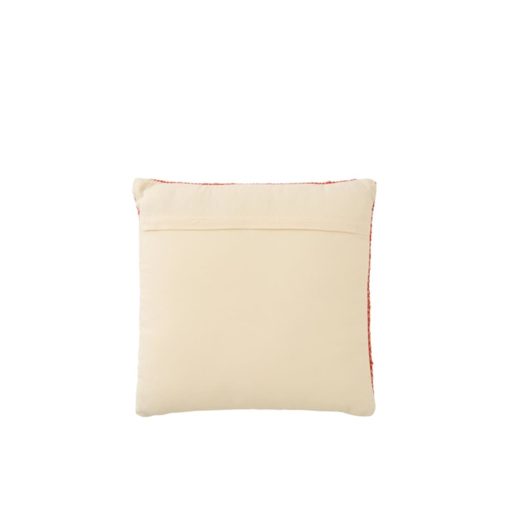 Coussin carré en coton corail 45x45x15 cm