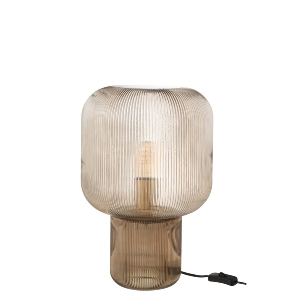 Lampe à poser en verre marron 29x29x42 cm — vue 3