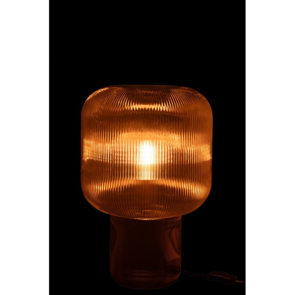 Lampe à poser en verre marron 29x29x42 cm — vue 4