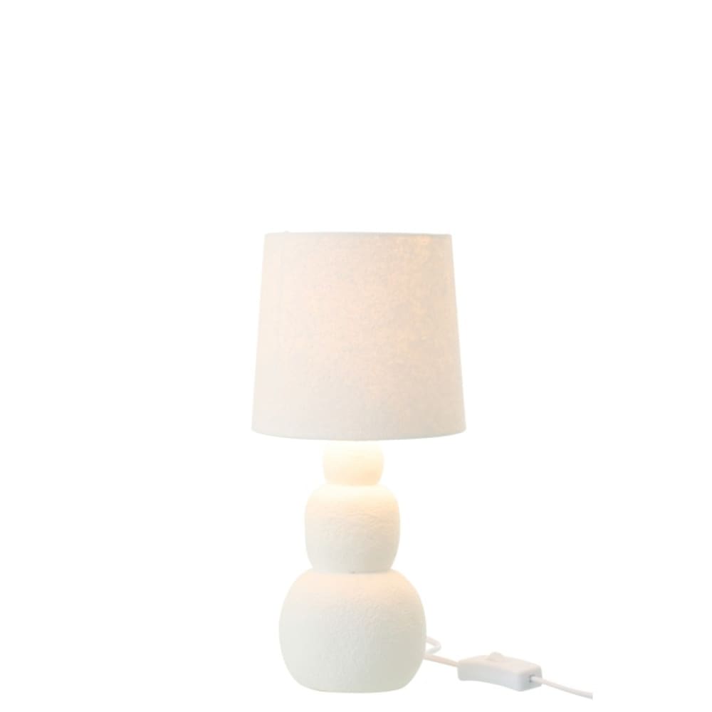 Lampe de table en céramique blanc 15x15x32 cm