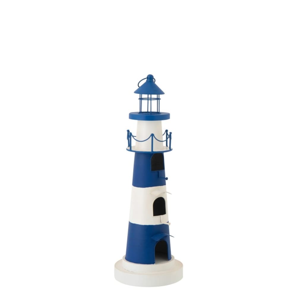 faro decorativo de metal azul 55 x 355 x 63 cm