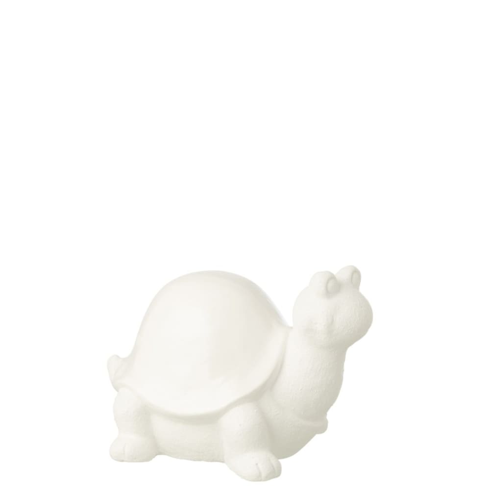Tortue extérieur en polyrésine blanc 37x27x25.5 cm