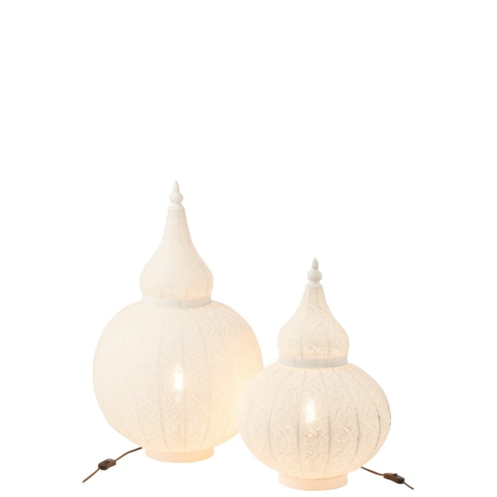 Lampe aladin en métal blanc 46.5x46.5x77.5 cm — vue 4