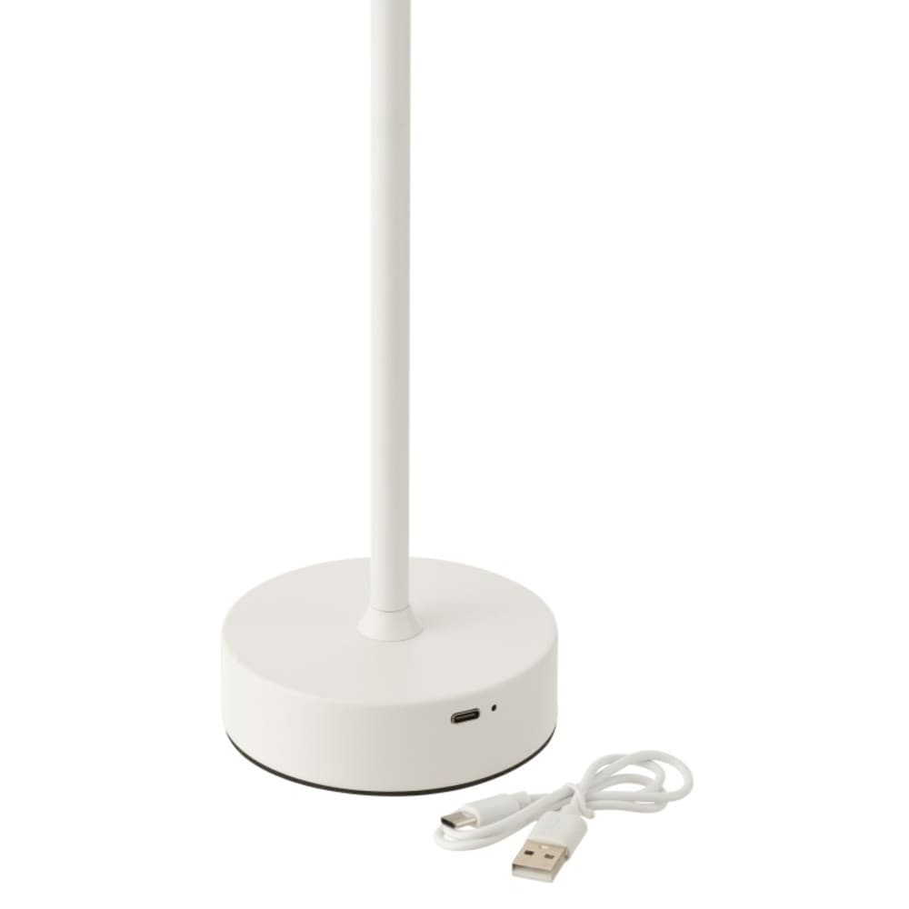 Lampe rechargeable en métal blanc 11.5x11.5x37 cm — vue 4