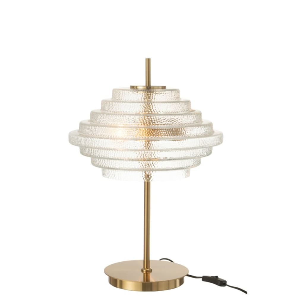 Lampe de table en verre doré 54x36x36 cm — vue 3