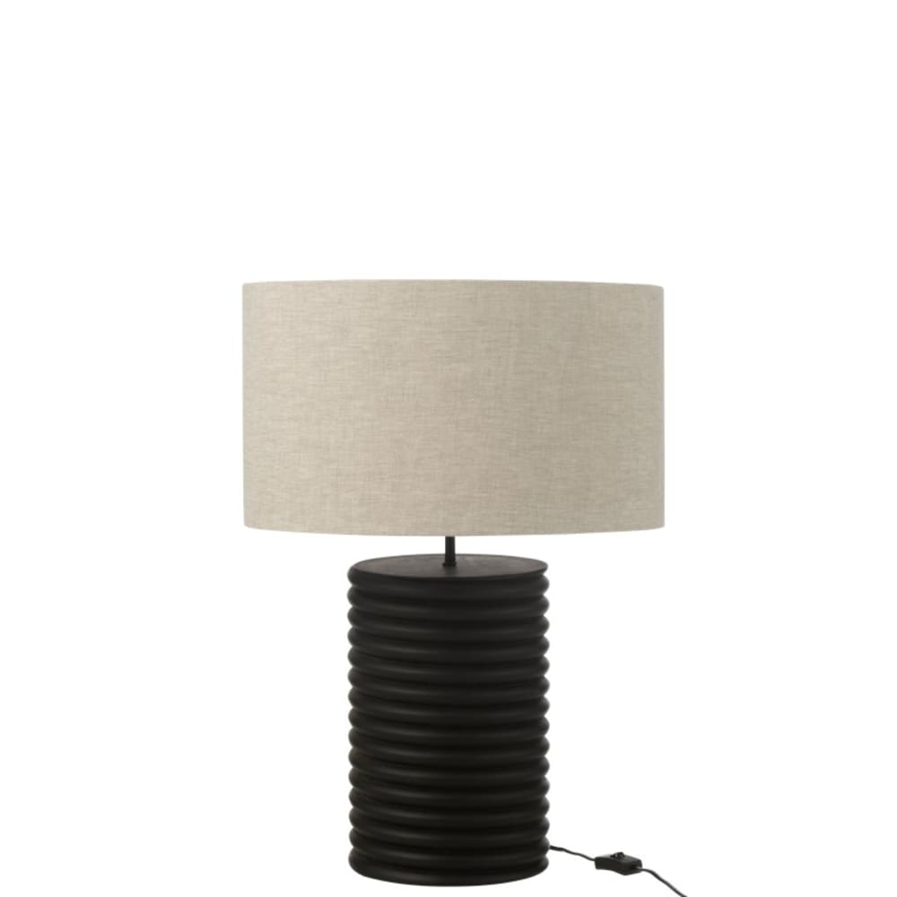 Lampe de table en bois noir 45x45x70 cm — vue 3