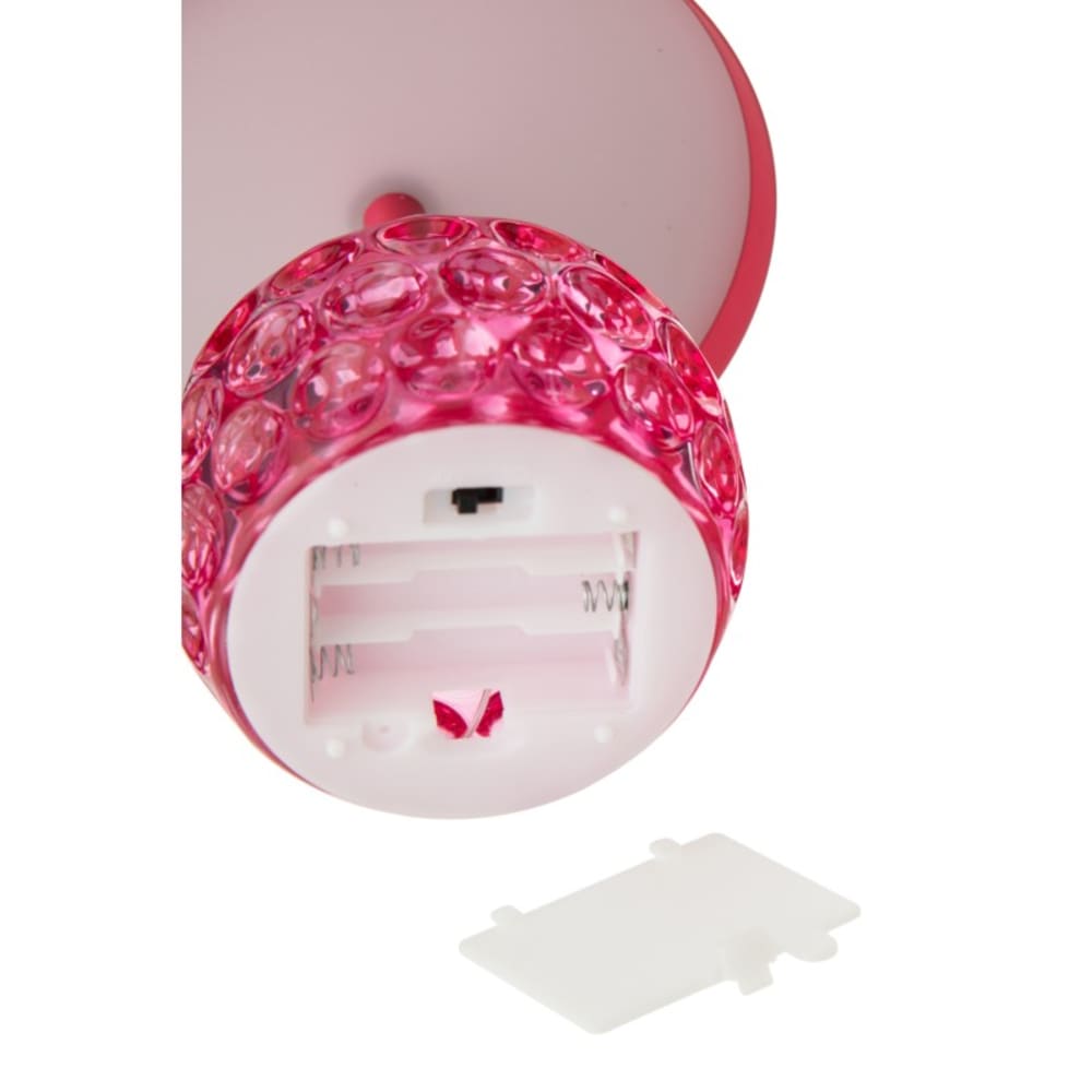 Lampe de table à led en verre et métal rose 13.5x13.5x15.7 cm — vue 4