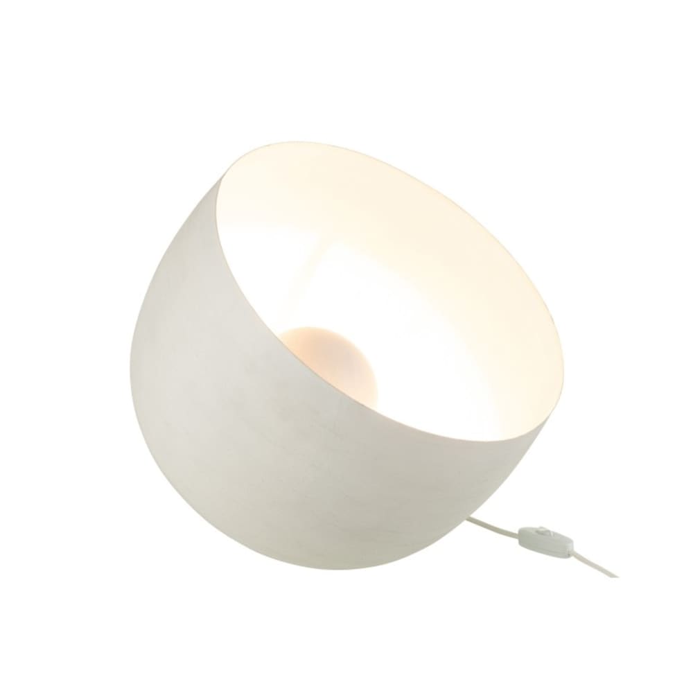 Lampe à poser en métal blanc 35x35x32 cm — vue 3
