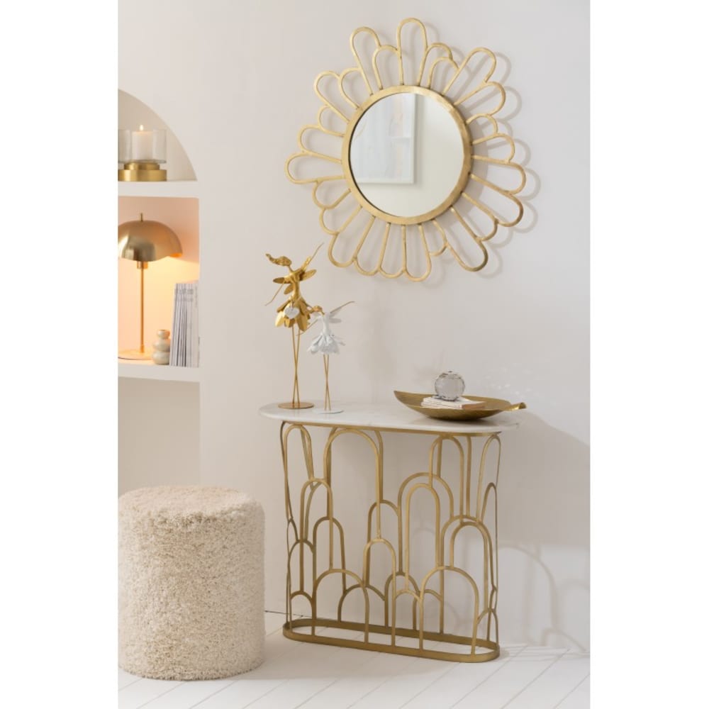 Lampe champignon en métal doré 30x30x56 cm — vue 4