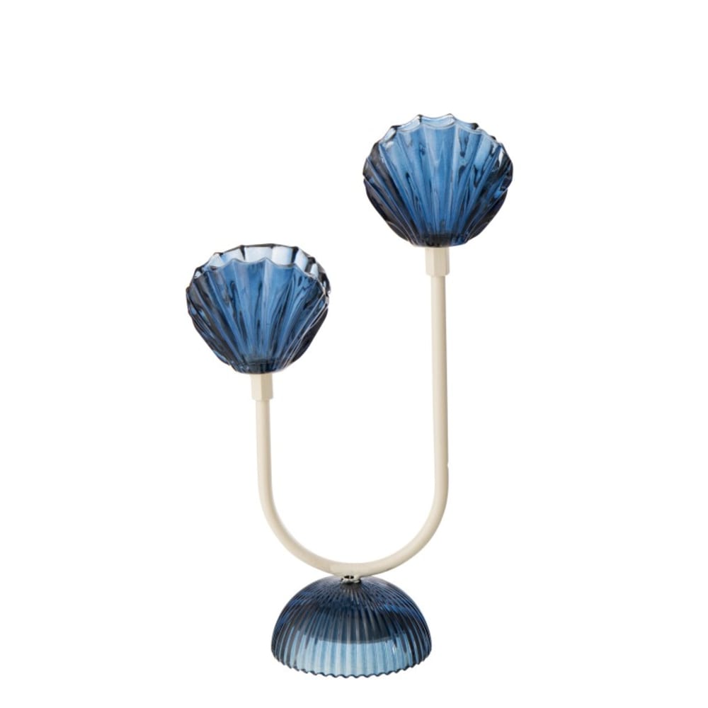 Lampe de table led en métal bleu 20x10.5x32 cm — vue 4