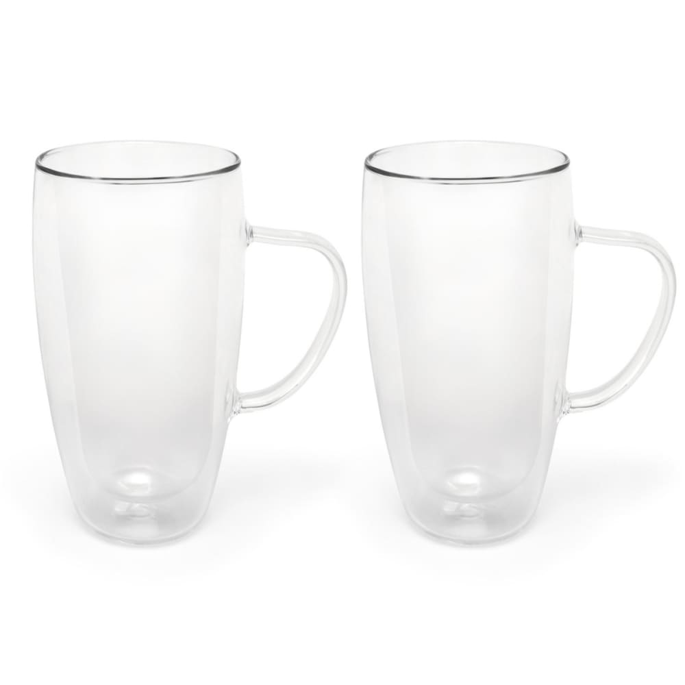 Lot de 2 verres double paroi cappuccino/latte macchiato, 400 ml Lot de 2 verres double paroi cappuccino/latte macchiato, 400 ml