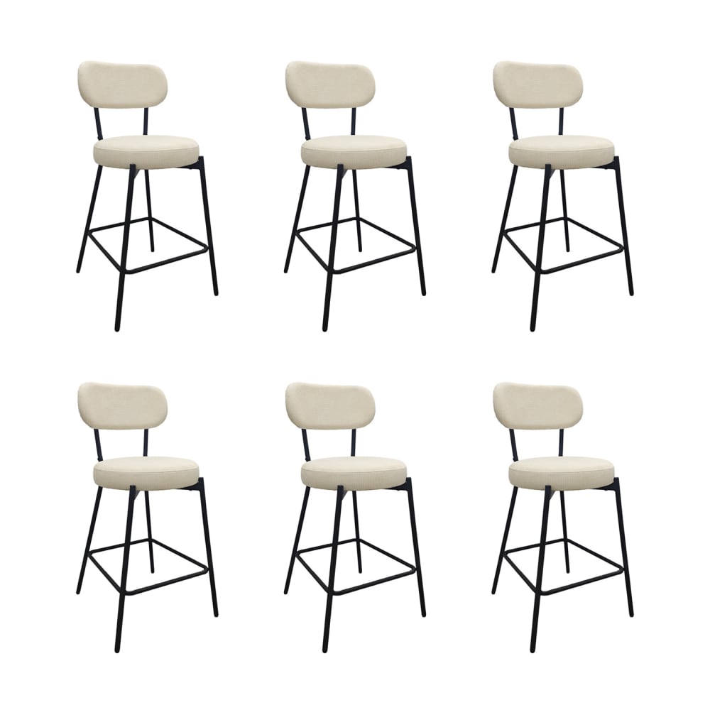 Barhocker Kücheninsel Metall Cord H65cm - Maisons Du Monde