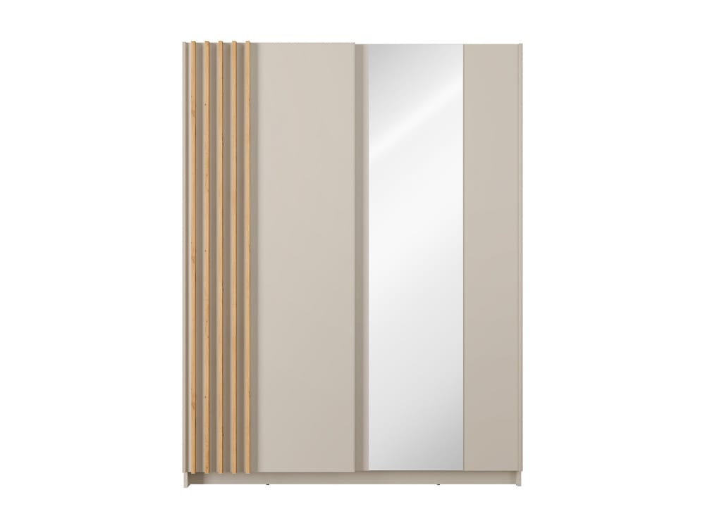 armoire effet bois beige
