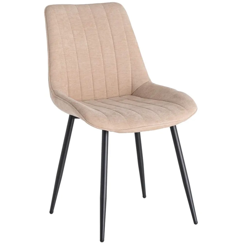 chaise tissu beige et