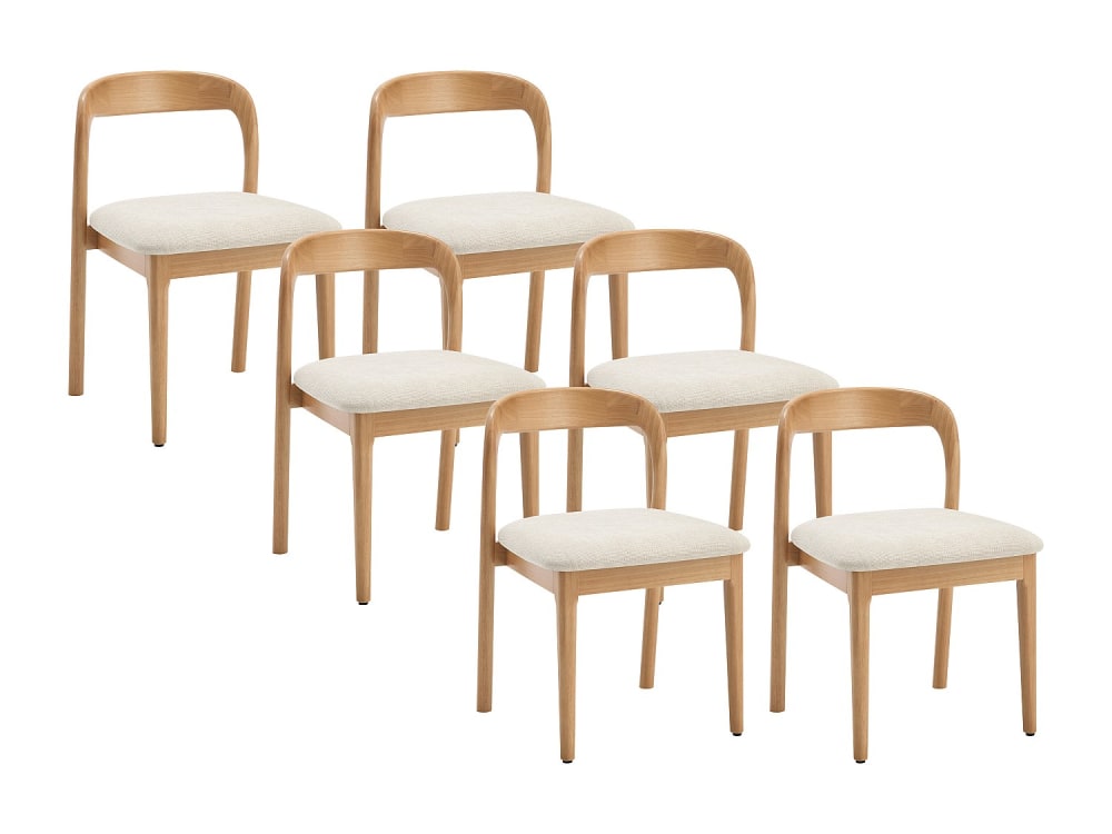 Lot de 6 chaises  crème