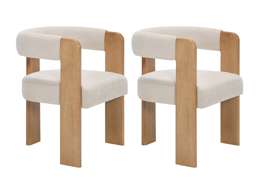 Lot de 2 chaises  crème